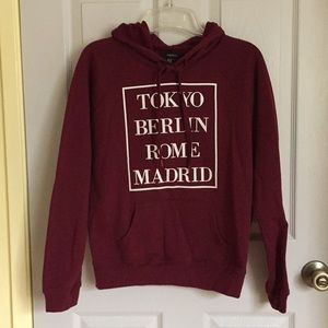 Burgundy hoodie